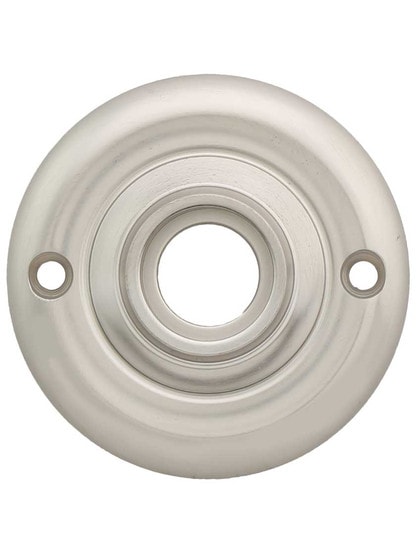 Forged-Brass Ringed Rosette - 2 1/4 inch Diameter in Satin Nickel.